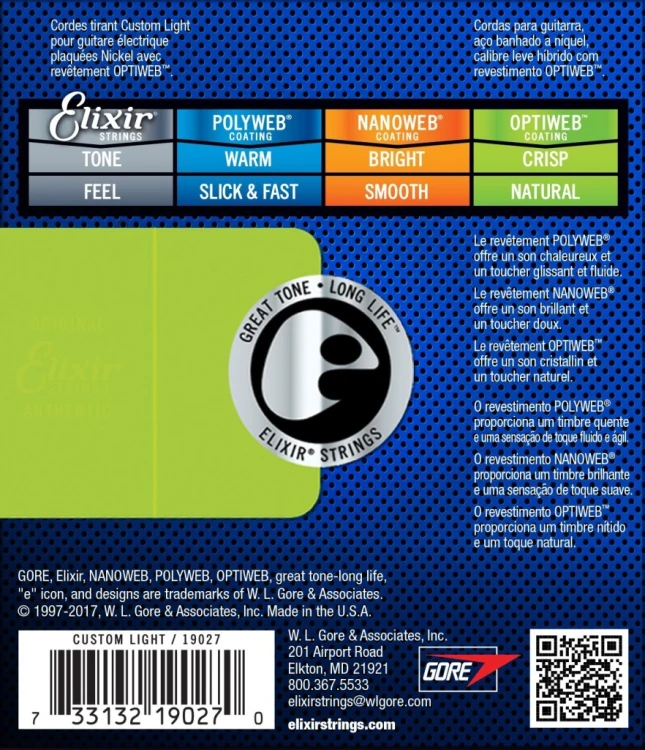 STRUNY DO GITARY ELEKTRYCZNEJ ELIXIR Optiweb 19027 9-46