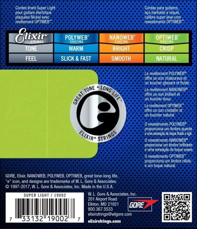 STRUNY DO GITARY ELEKTRYCZNEJ ELIXIR Optiweb 19002 9-42