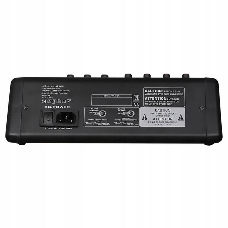 DNA HLC 4 mk2 analogowy mikser dźwięku 4 kanały USB MP3 Bluetooth phantom