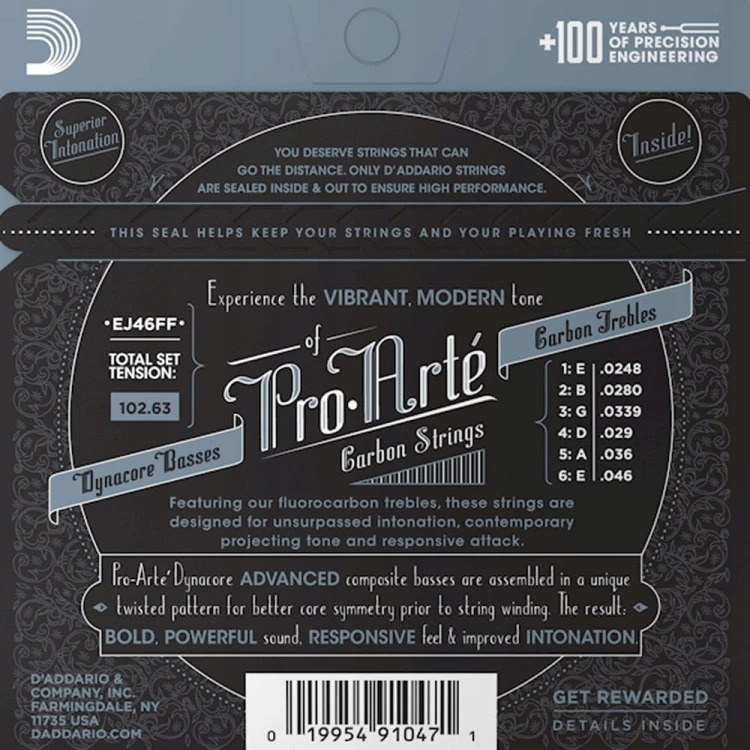 D'addario EJ46FF Pro-Arte Carbon Struny do klasyka