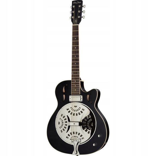 Gitara rezonansowa z przetwornikiem Harley Benton N-150CE Black+Pokrowiec!