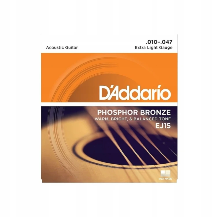 Struny do gitary akustycznej D'Addario EJ15 10-47