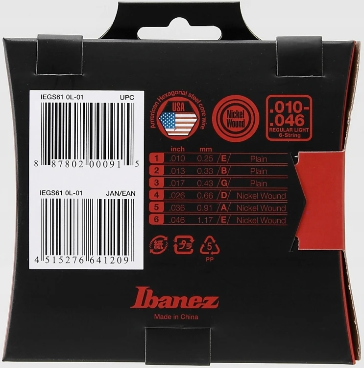 Struny Ibanez IEGS61 10-46 do gitary elektrycznej