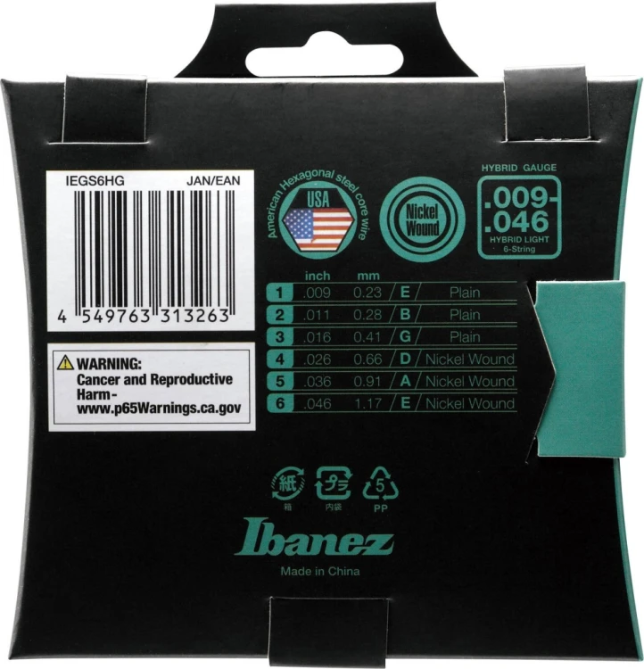 Struny do gitary elektrycznej Ibanez IEGS6 HG 9-46