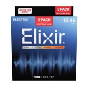 3PACK Struny Elixir NanoWeb 10-46 Light NEW (16567)