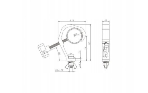 Hak uchwyt do swiateł scenicznych na kratownicę STAND4ME do 50kg 48-51mm SR