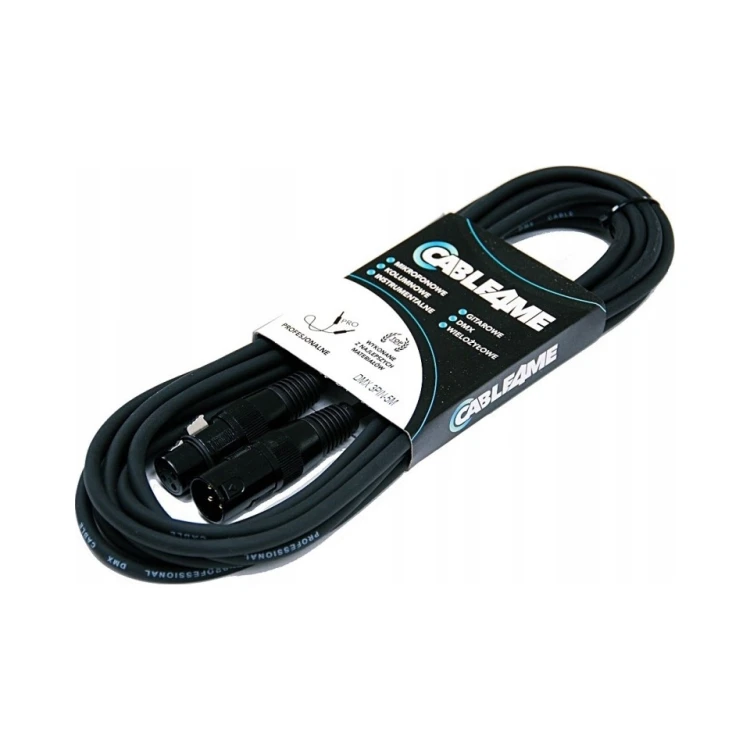 Cable4me kabel DMX AES/EBU XLR-3Pin do oświetlenia 3 m czarny 110 ohm