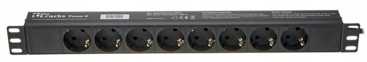 Listwa Zasilająca the t.racks Power 8 RACK 1U 8 gniazd 2m włącznik