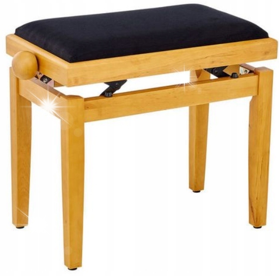 Regulowana ława stołek do pianina drewno Thomann KB-15OAKM matowy Dąb