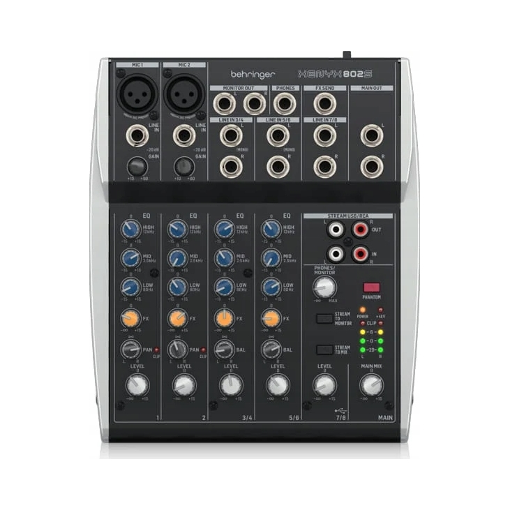 Behringer XENYX 802S 8-kanałowy mikser analogowy z interfejsem USB